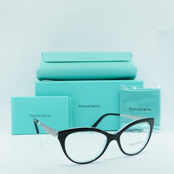 Tiffany & Co eyeglasses TF2180 8274 Black on Blue 52mm - Picture 3 of 5